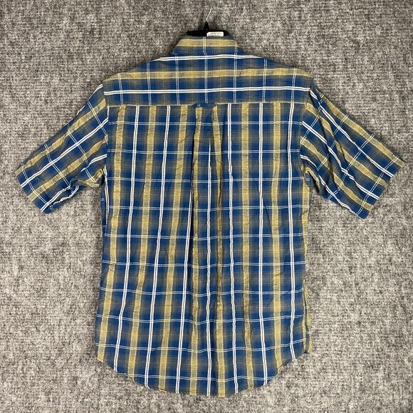 Bob Timberlake Shirt Mens Medium Plaid Button-Up Short-Sleeve Business Casual - Picture 2 of 9